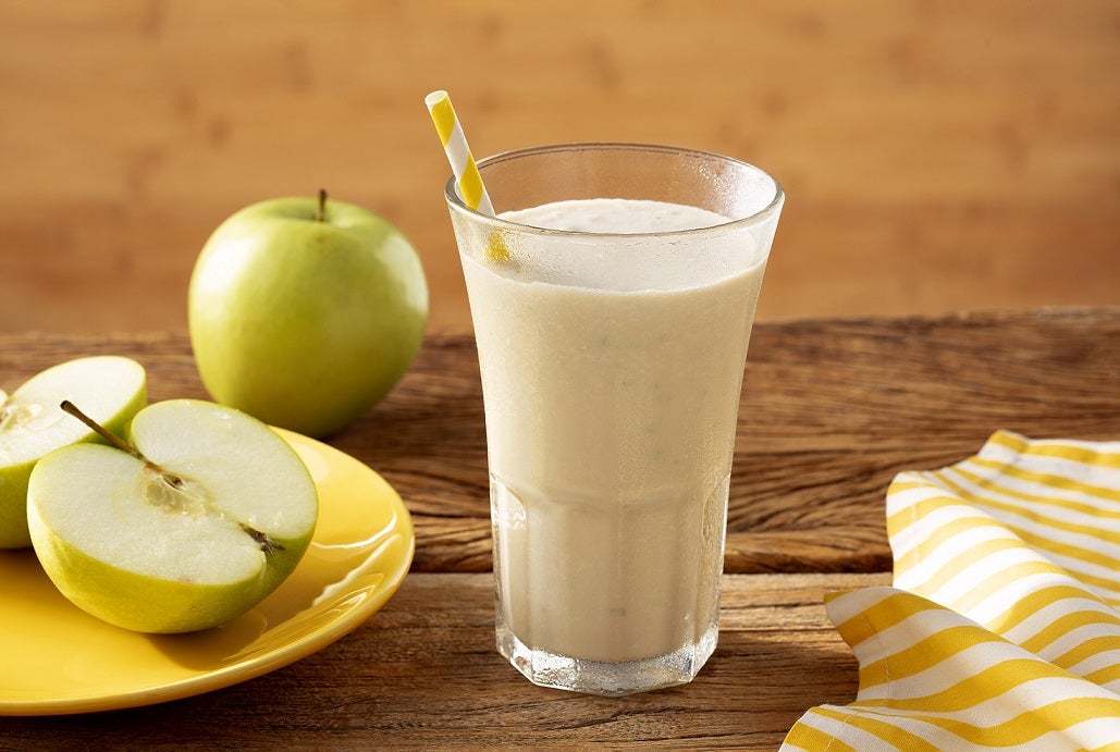 Vitamina Proteica de Banana com Maçã Verde