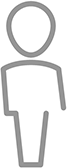 Imagem em ícone de silhueta de um ser humano